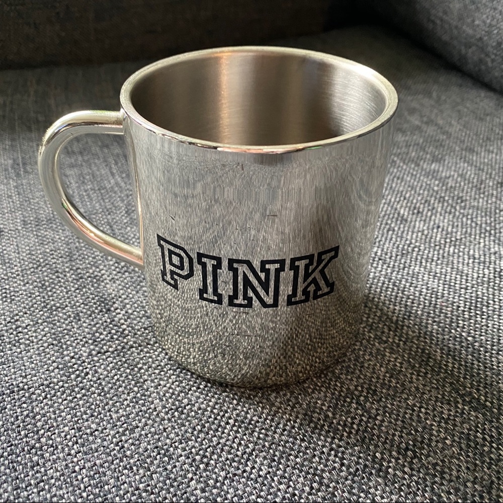 Victoria’s Secret PINK Metallic Silver Mug